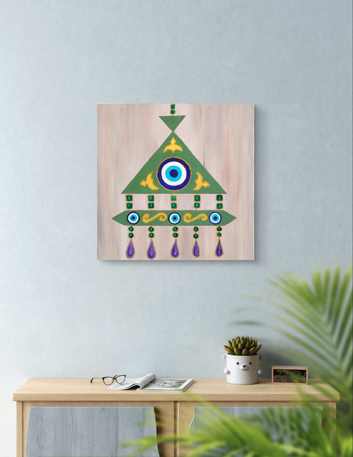 Nazar 🧿 painting for home -12*12 inches