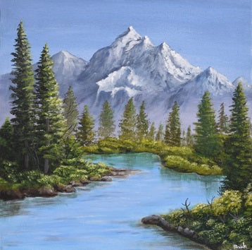 Whispers of Winter: River Beneath the Peaks