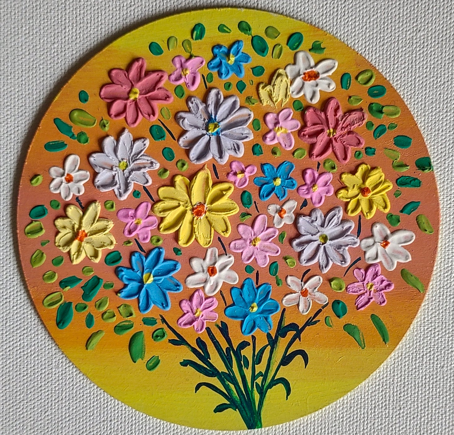 Fridge Magnet - Textured hand made painting