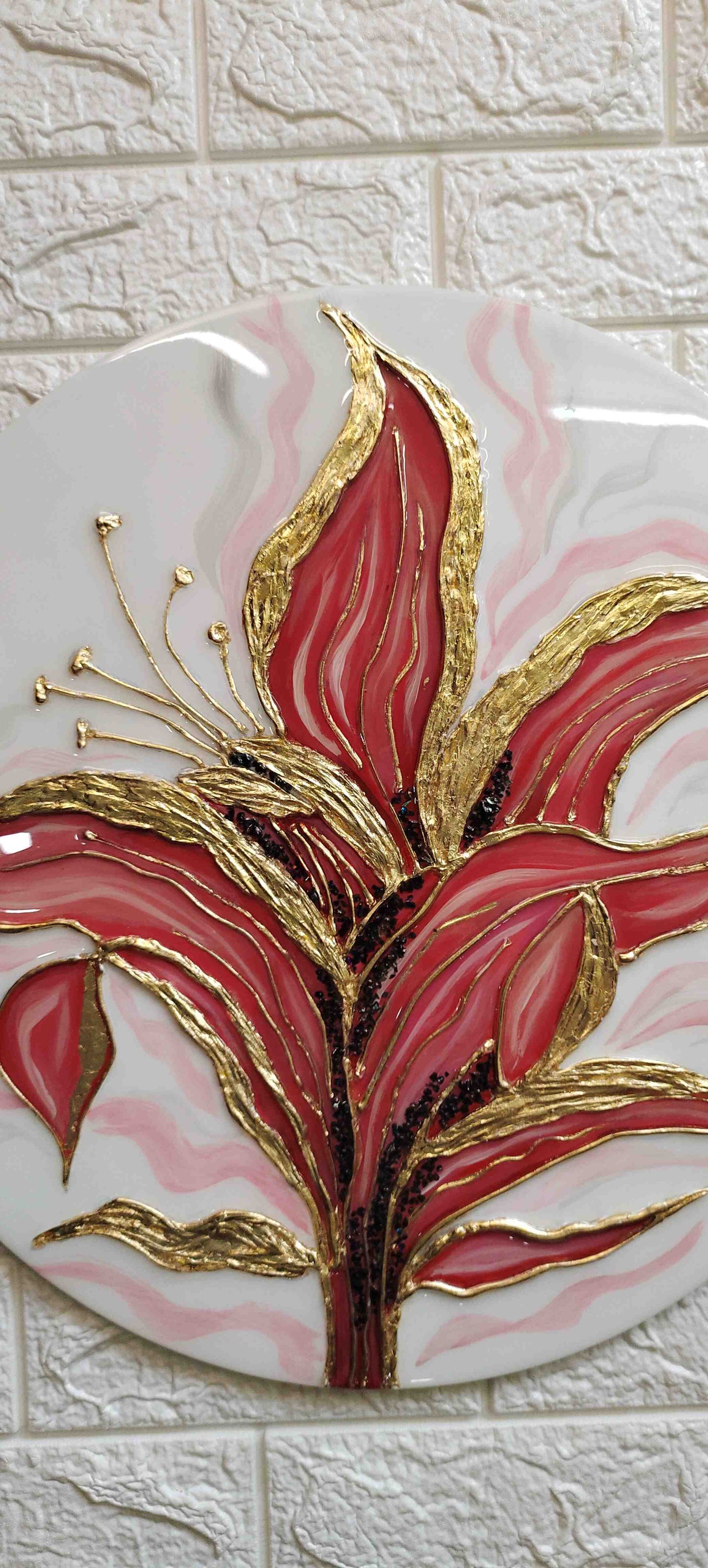 Lilly textured art