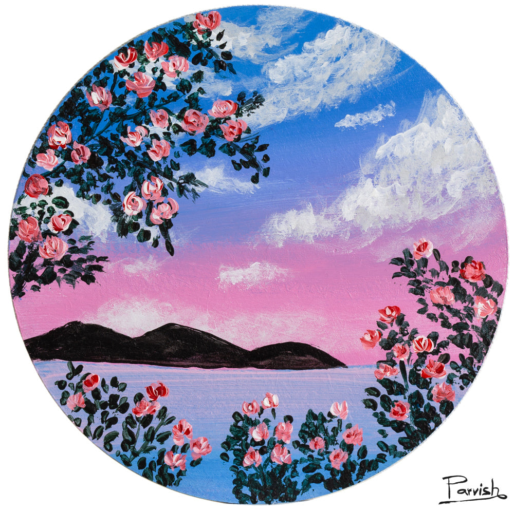 Small Fridge Magnet -Blossoms by the Sea