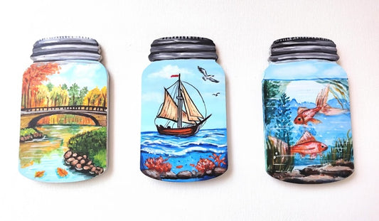 Three Jar painting on MDF board