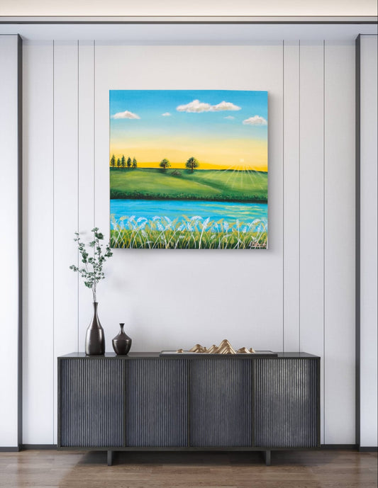 Morning Serinity  Sunrise Painting