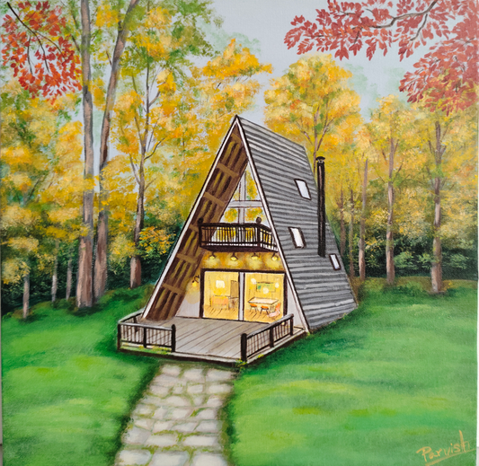 A serene dream house surrounded by nature.