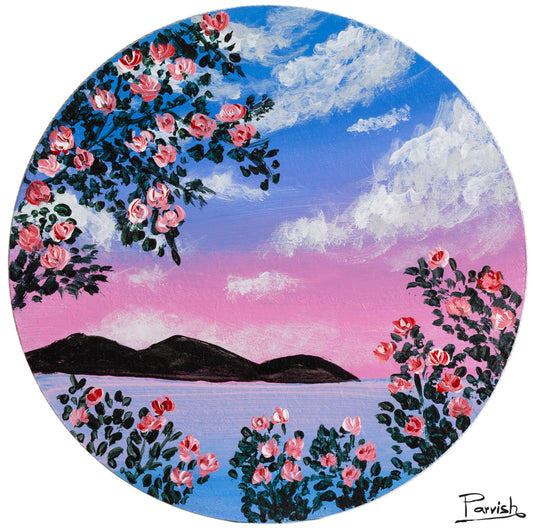 Small Fridge Magnet -Blossoms by the Sea