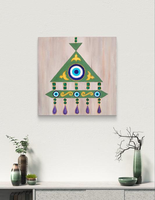 Nazar 🧿 painting  for home -12*12 inches
