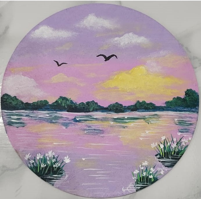 Small Round shaped painting